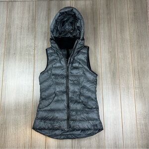 Lululemon Pack It Down Vest Diamond Dye Melanite Black Size 6 Gray